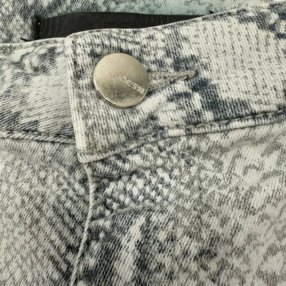 Joe’s Jeans Luna 29 High Rise Cigarette Ankle Snake Print Gray Stretch Trendy